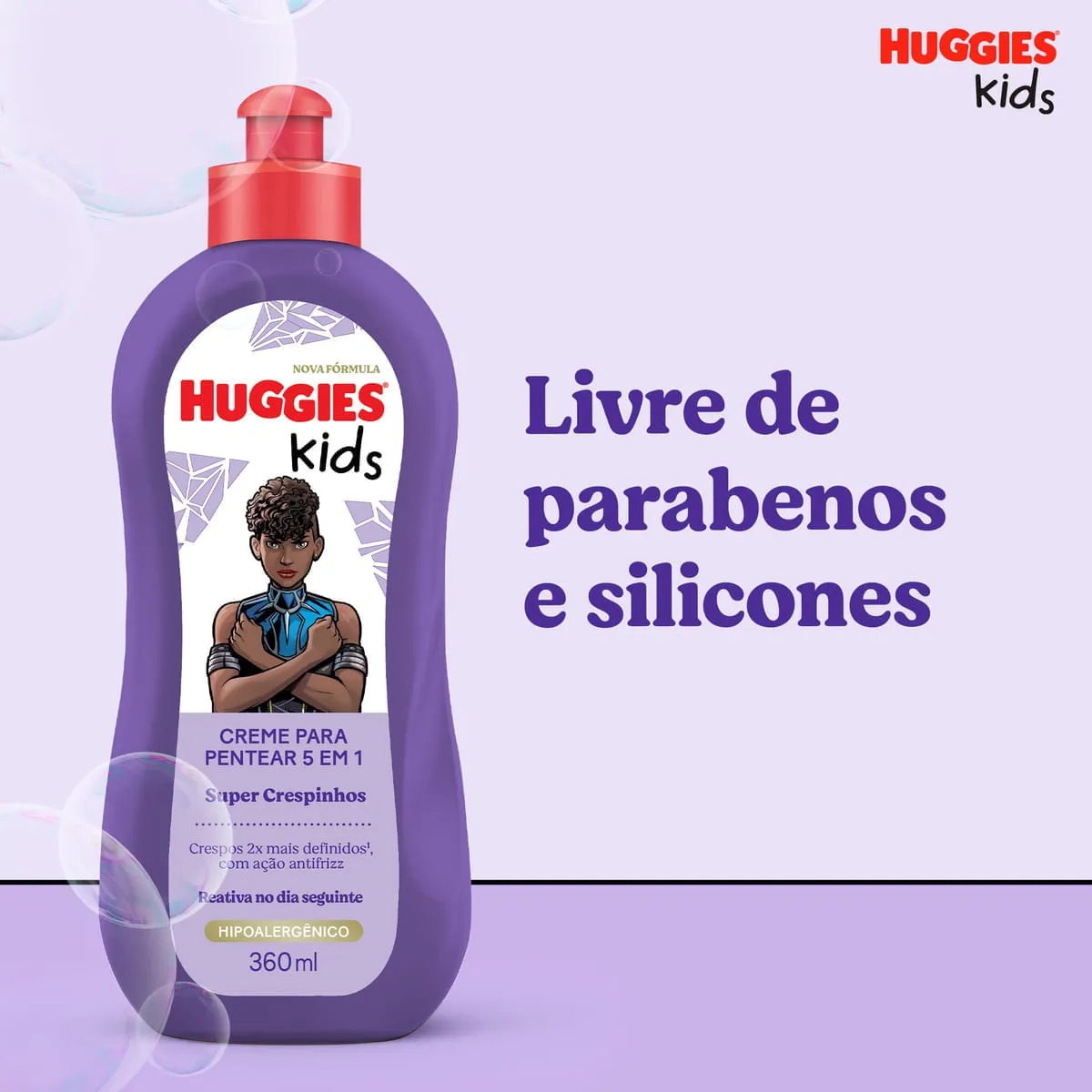 Creme para Pentear Infantil Huggies Kids Super Crespinhos 360ml — foto 5