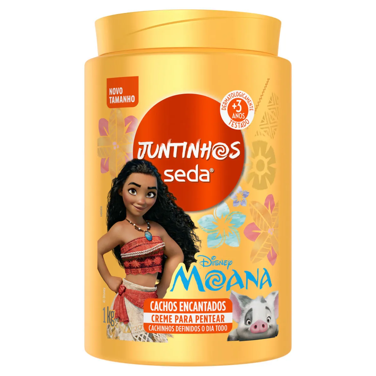 Creme Para Pentear Infantil Moana Seda Juntinhos Cachos Encantados 1kg