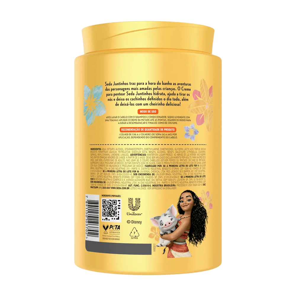 Creme Para Pentear Infantil Moana Seda Juntinhos Cachos Encantados 1kg — foto 3