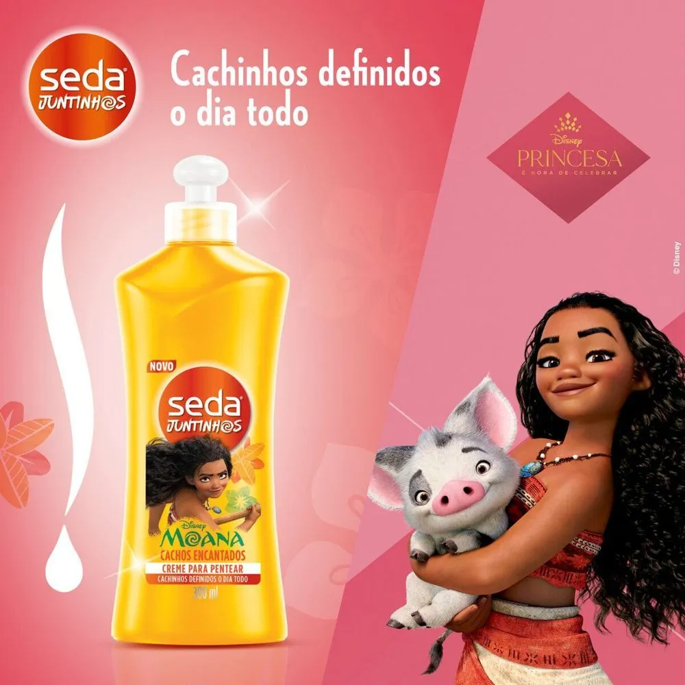 Creme para Pentear Infantil Seda Juntinhos Moana Cachos Encantados 300ml — foto 5