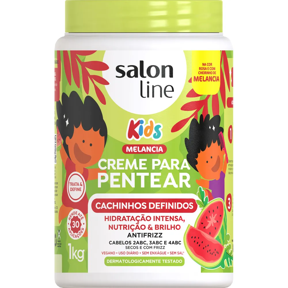 Creme Para Pentear Salon Line Kids Melancia Cachinhos Definidos 1kg