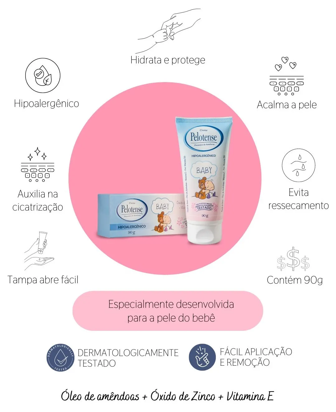 Creme Pelotense Baby Preventivo de Assaduras 90g — foto 2