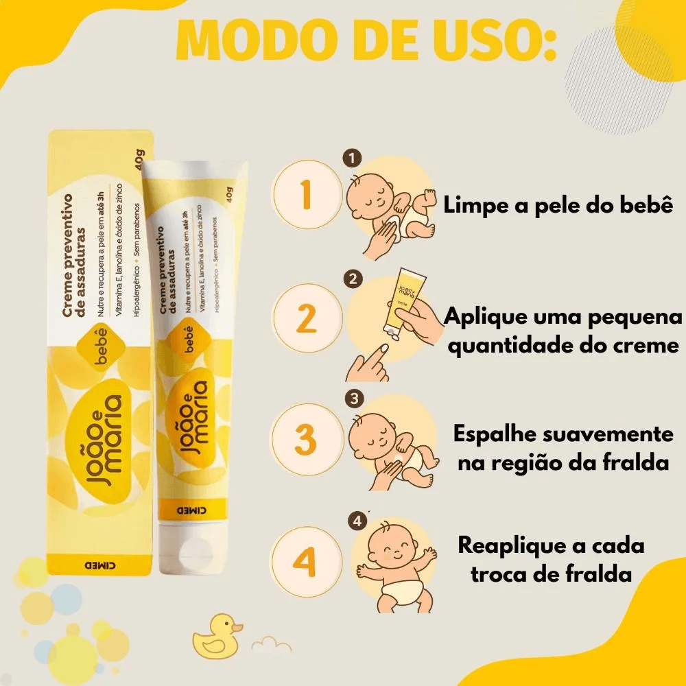 Creme Preventivo de Assaduras João e Maria 40g — foto 6