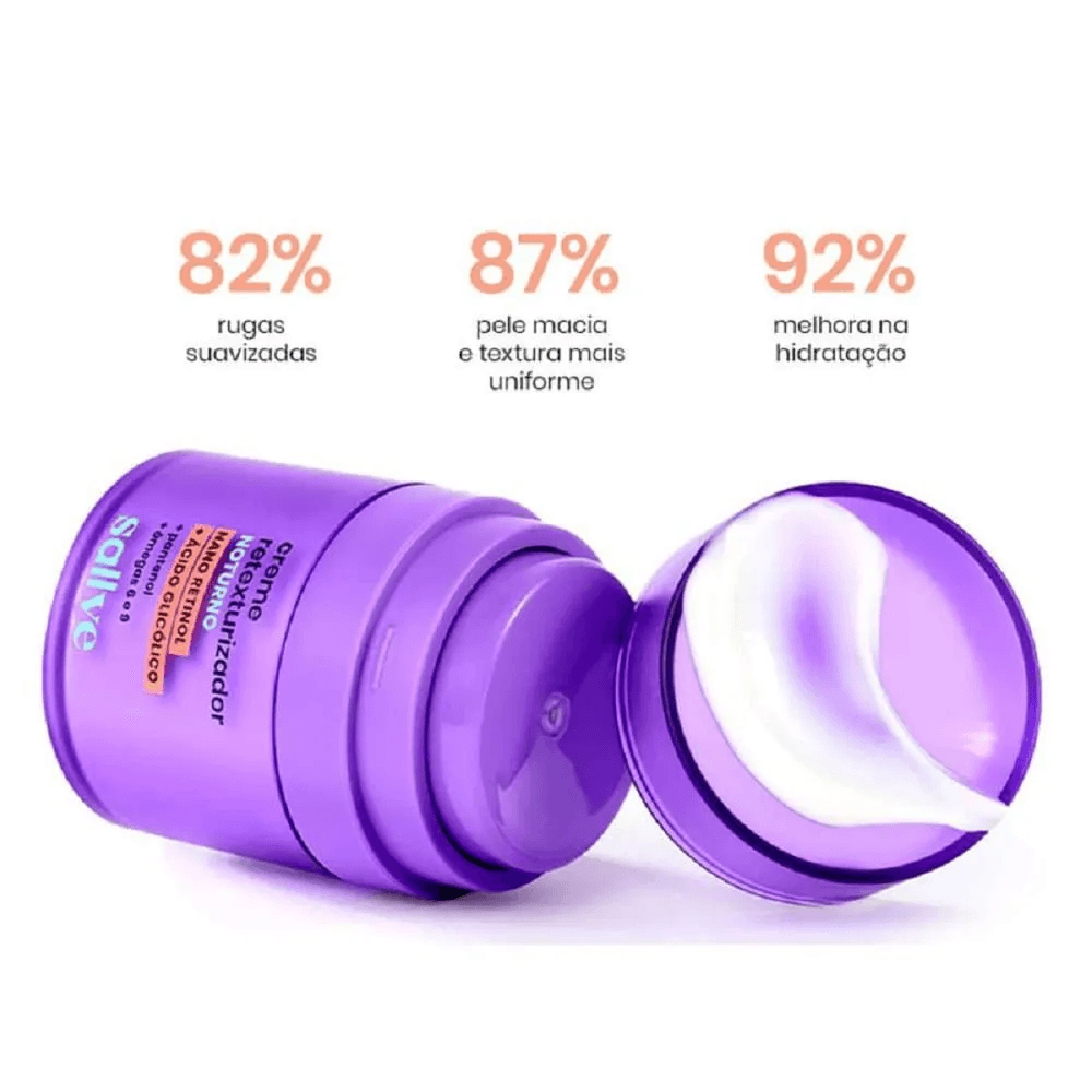 Creme Sallve Retexturizador Noturno Com Nano Retinol 30g — foto 6