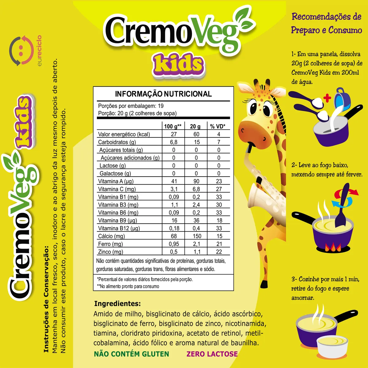 CremoVeg 380g Sabor Baunilha WVegan Mingau — foto 2