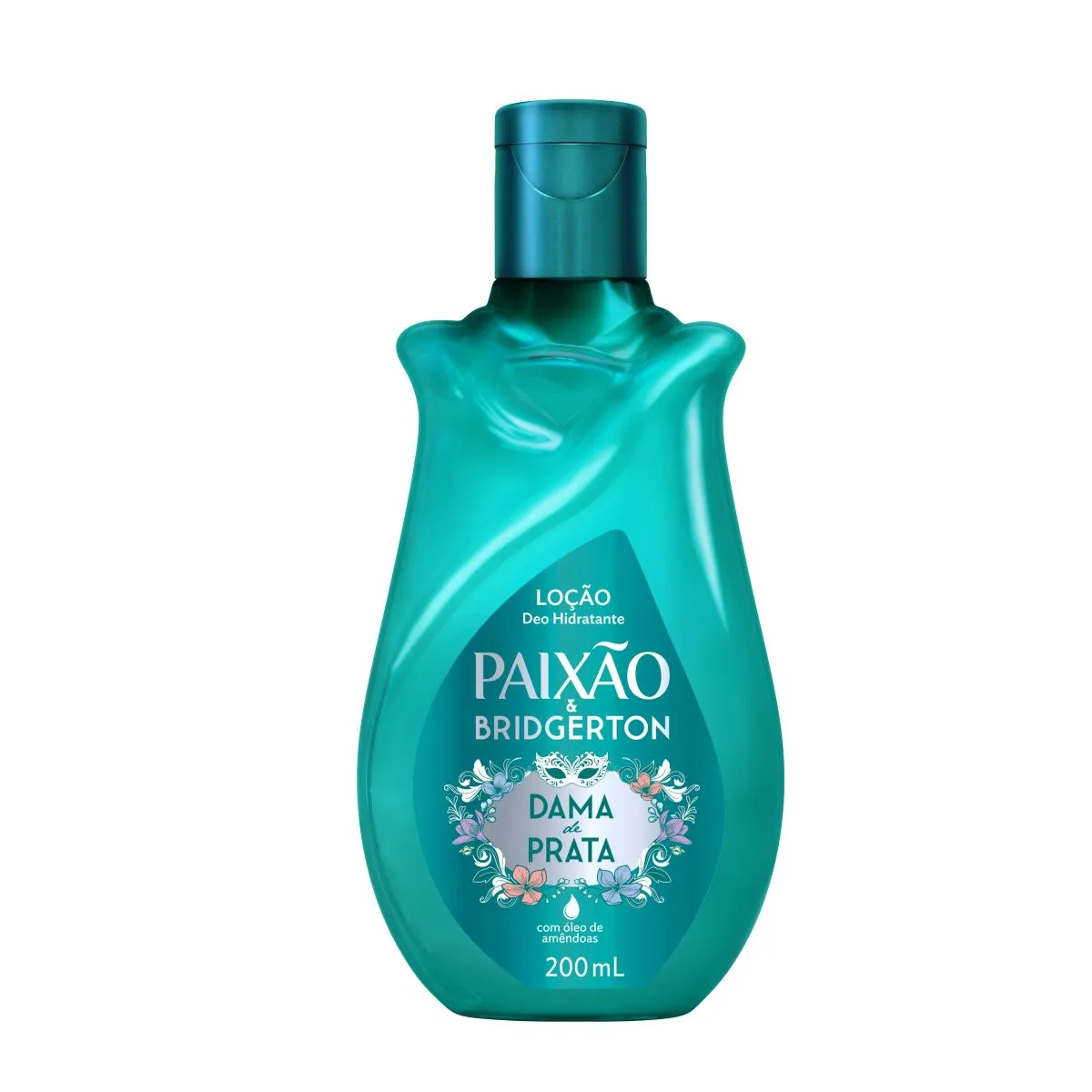 Deo-Hidratante Loção Paixão Dama De Prata Com Óleo De Amêndoas Bridgerton 200ml