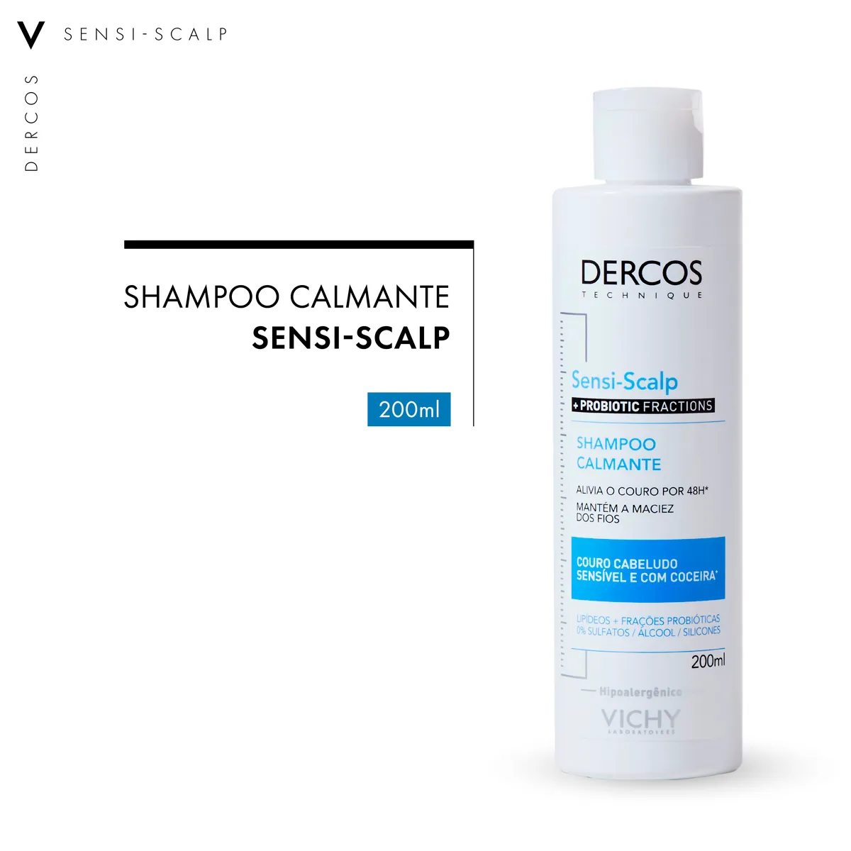 Dercos Sensi Scalp Shampoo Calmante 200ml — foto 3
