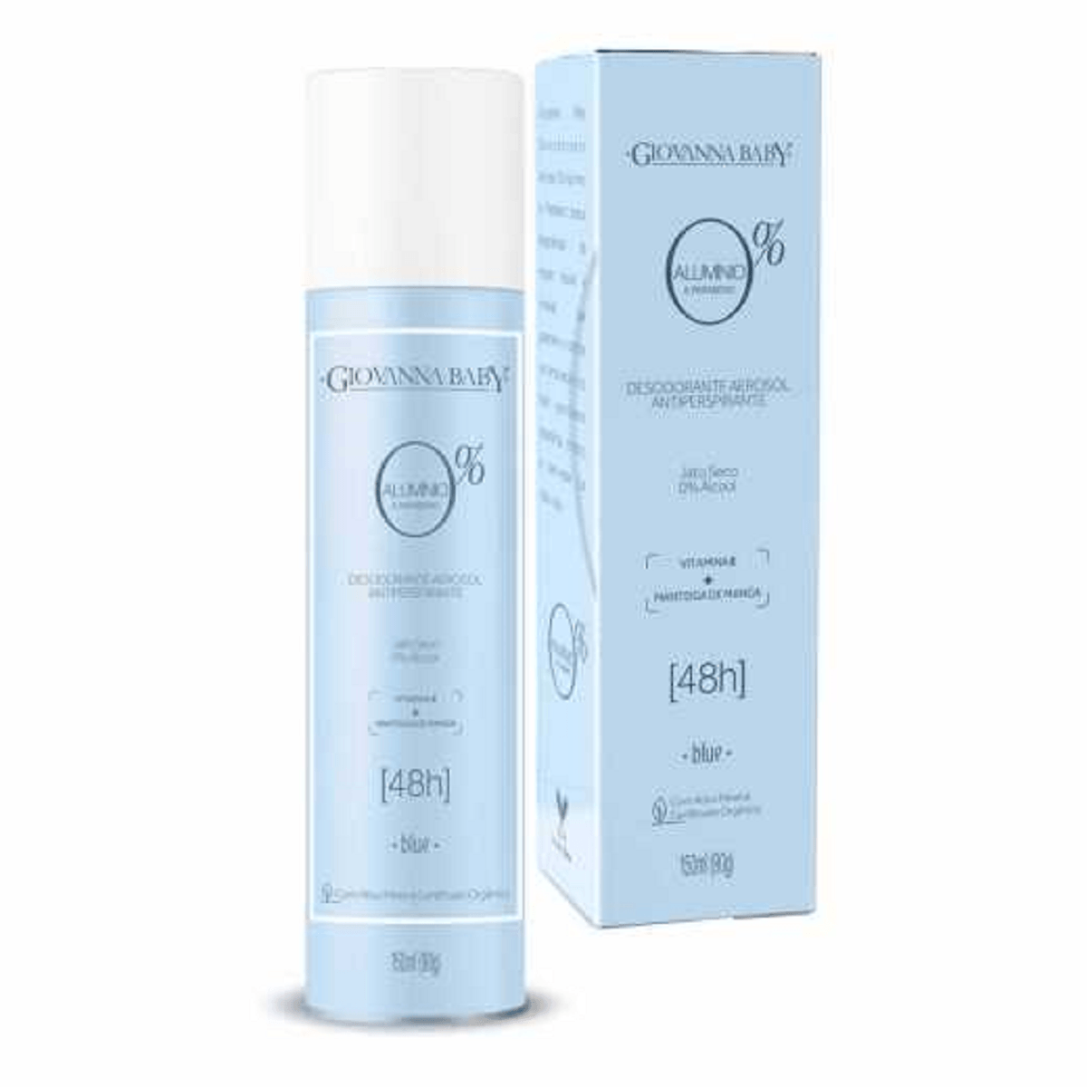 Desodorante Antiperspirante Giovanna Baby Blue 0% Aluminio 48h Aerossol 150ml