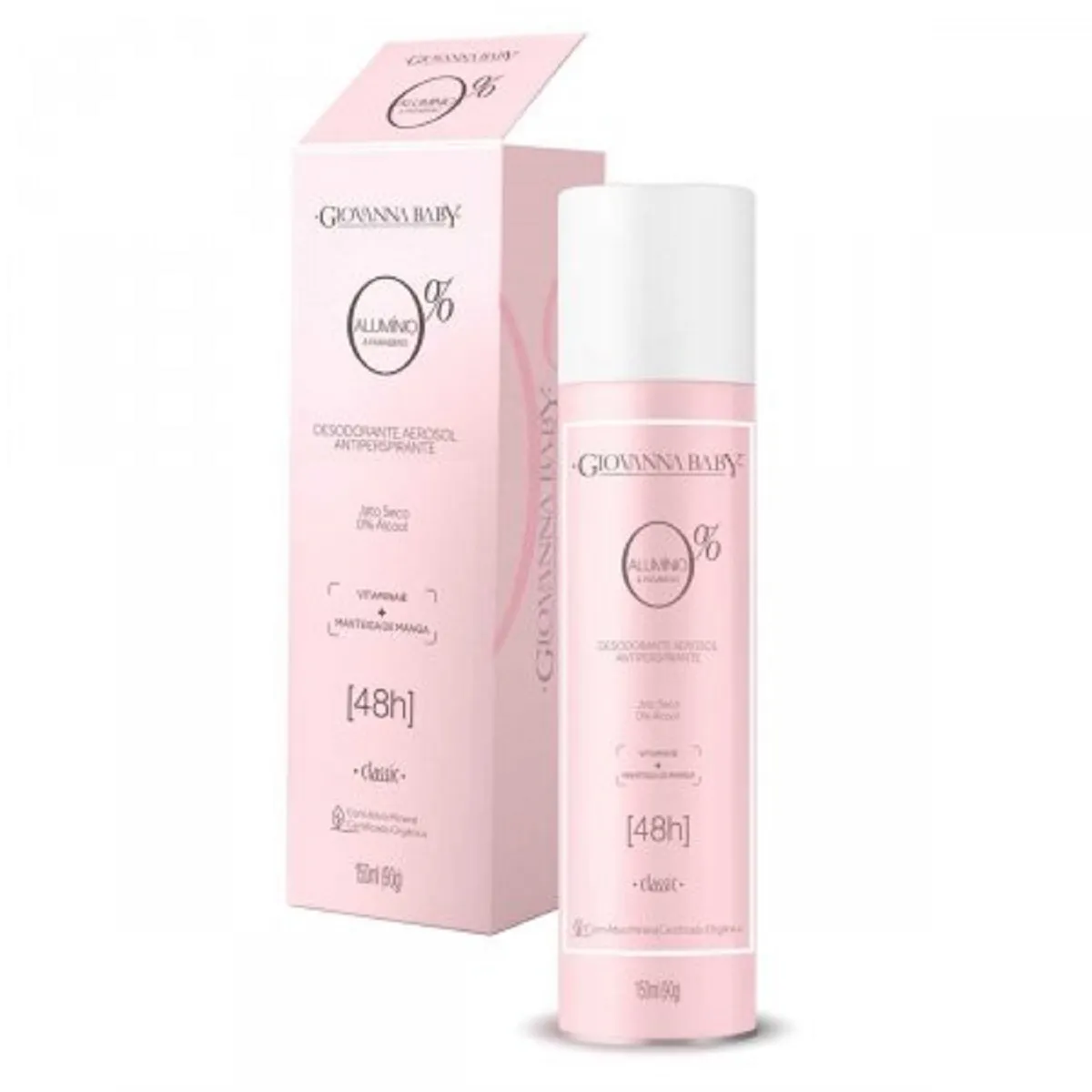 Desodorante Antiperspirante Giovanna Baby Classic 0% Alumínio Aerossol 150ml