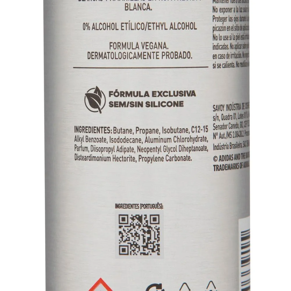 Desodorante Antitranspirante Adidas Masculino Pro Invisible 48h Aerossol 150ml — foto 3