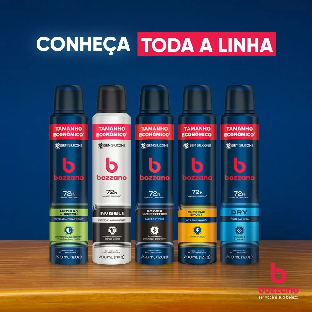 Desodorante Antitranspirante Aerossol Masculino Bozzano Fresh 200ml — foto 8