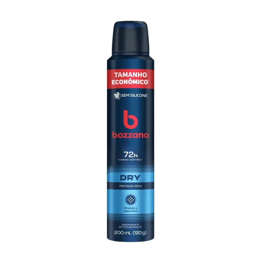 Desodorante Antitranspirante Bozzano Aerossol Masculino Dry 200ml