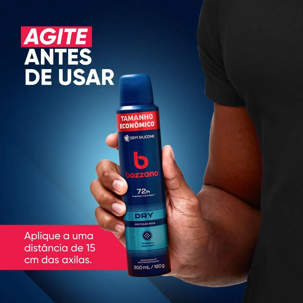 Desodorante Antitranspirante Bozzano Aerossol Masculino Dry 200ml — foto 7