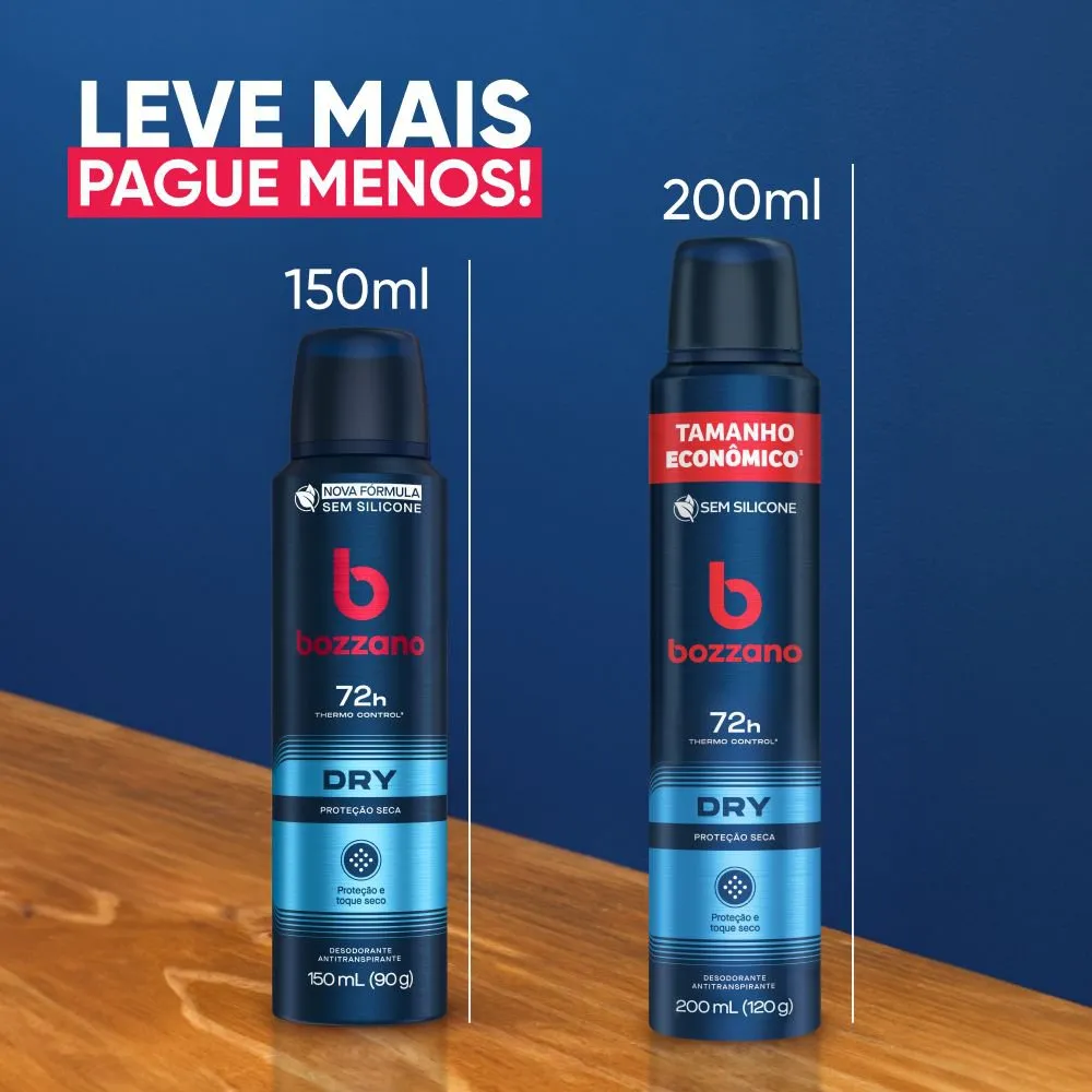 Desodorante Antitranspirante Bozzano Aerossol Masculino Dry 200ml — foto 4