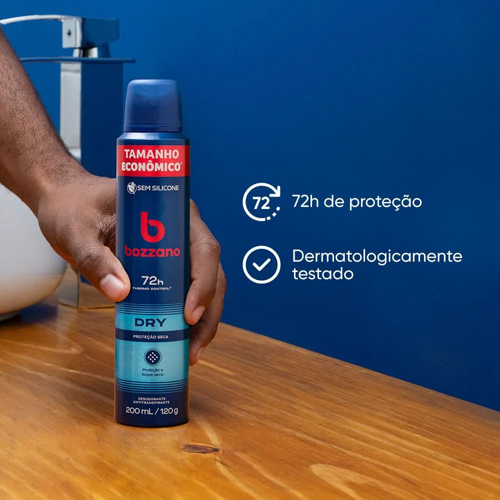 Desodorante Antitranspirante Bozzano Aerossol Masculino Dry 200ml — foto 2