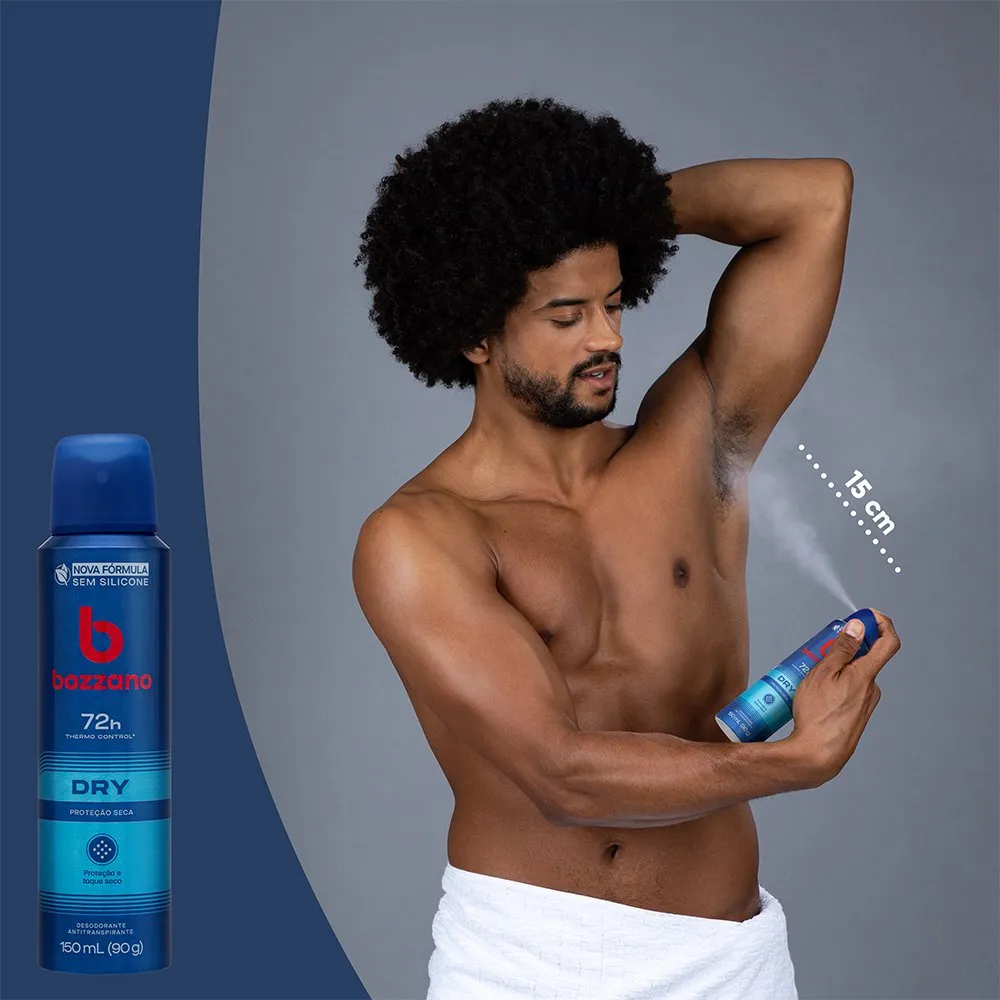 Desodorante Antitranspirante Bozzano Dry 72h Aerossol 150ml — foto 3