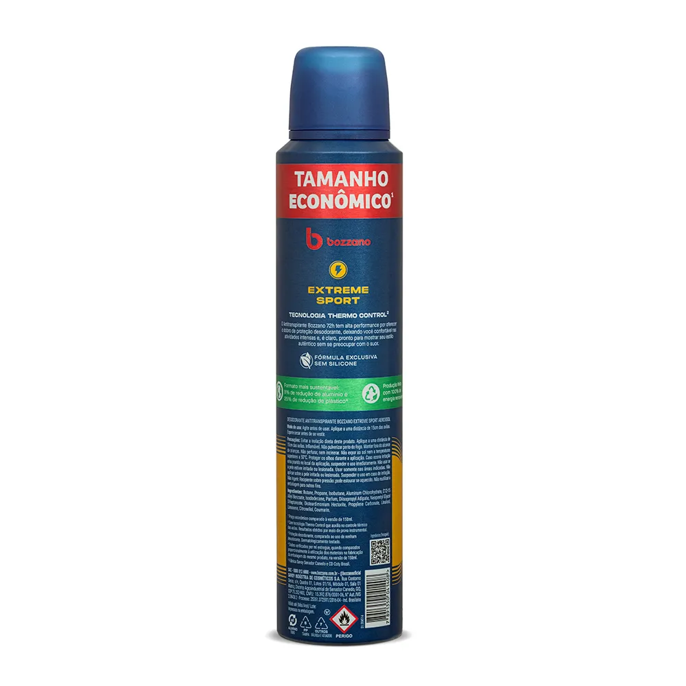 Desodorante Antitranspirante Bozzano Extreme Sport 72h Aerossol 200ml — foto 2