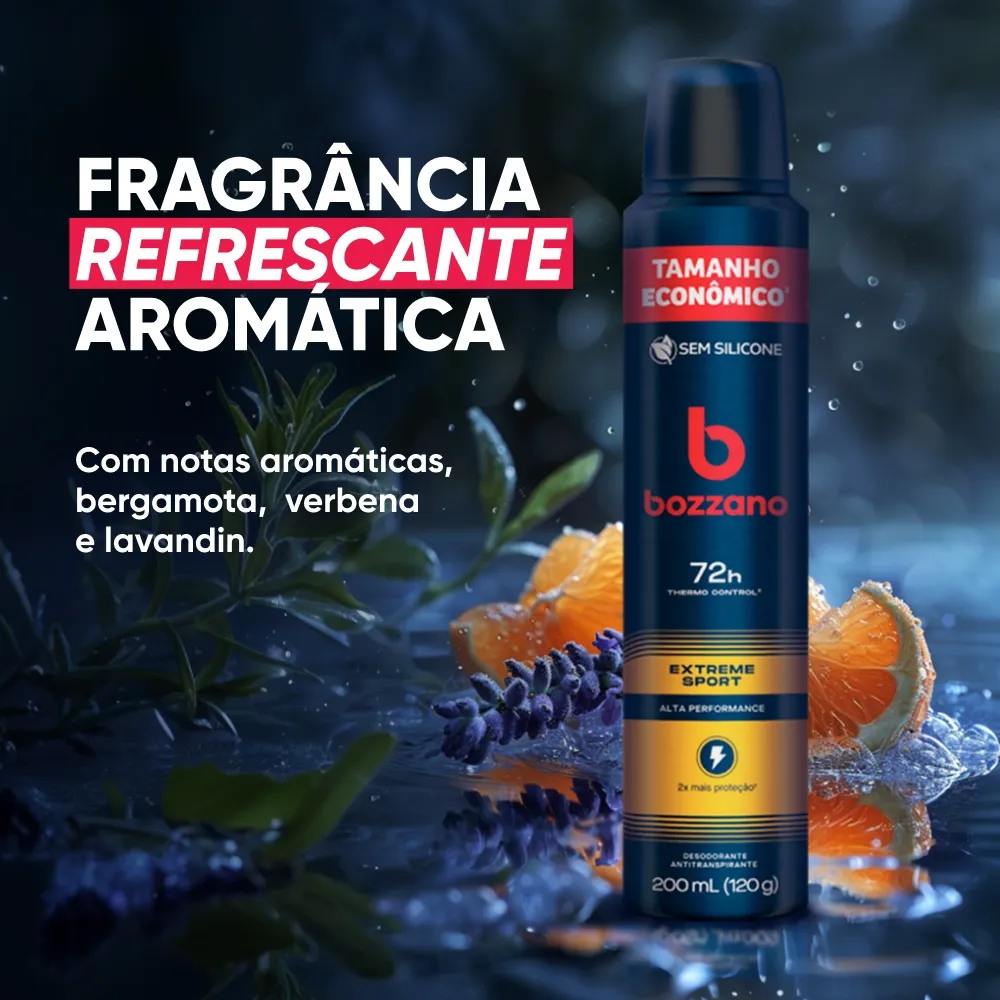 Desodorante Antitranspirante Bozzano Extreme Sport 72h Aerossol 200ml — foto 7