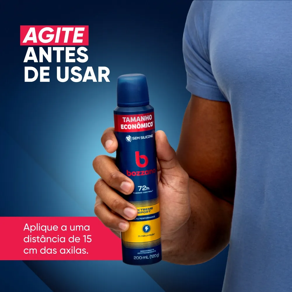Desodorante Antitranspirante Bozzano Extreme Sport 72h Aerossol 200ml — foto 8