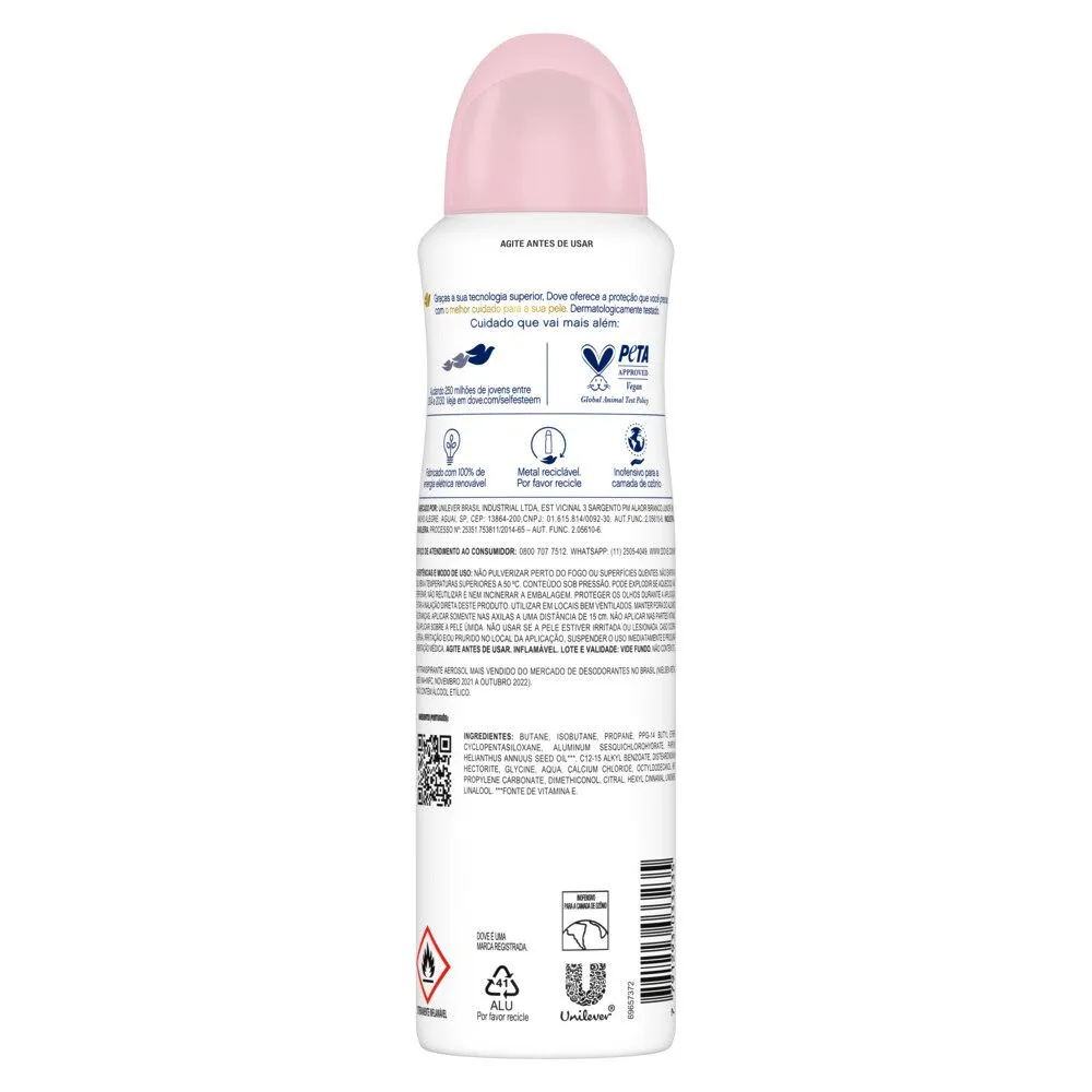 Desodorante Antitranspirante Dove Beauty Finish Sem Álcool 72h Aerossol 150ml — foto 3