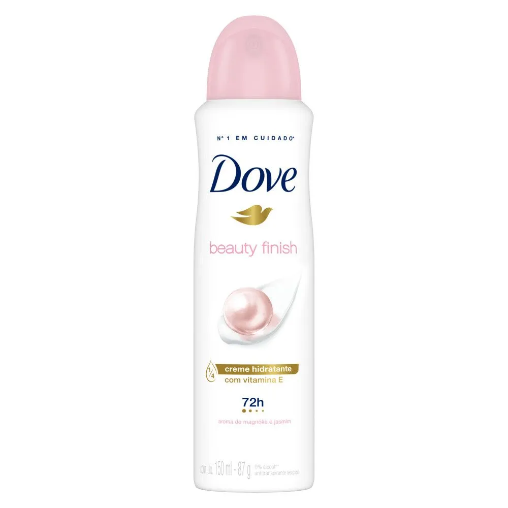 Desodorante Antitranspirante Dove Beauty Finish Sem Álcool 72h Aerossol 150ml