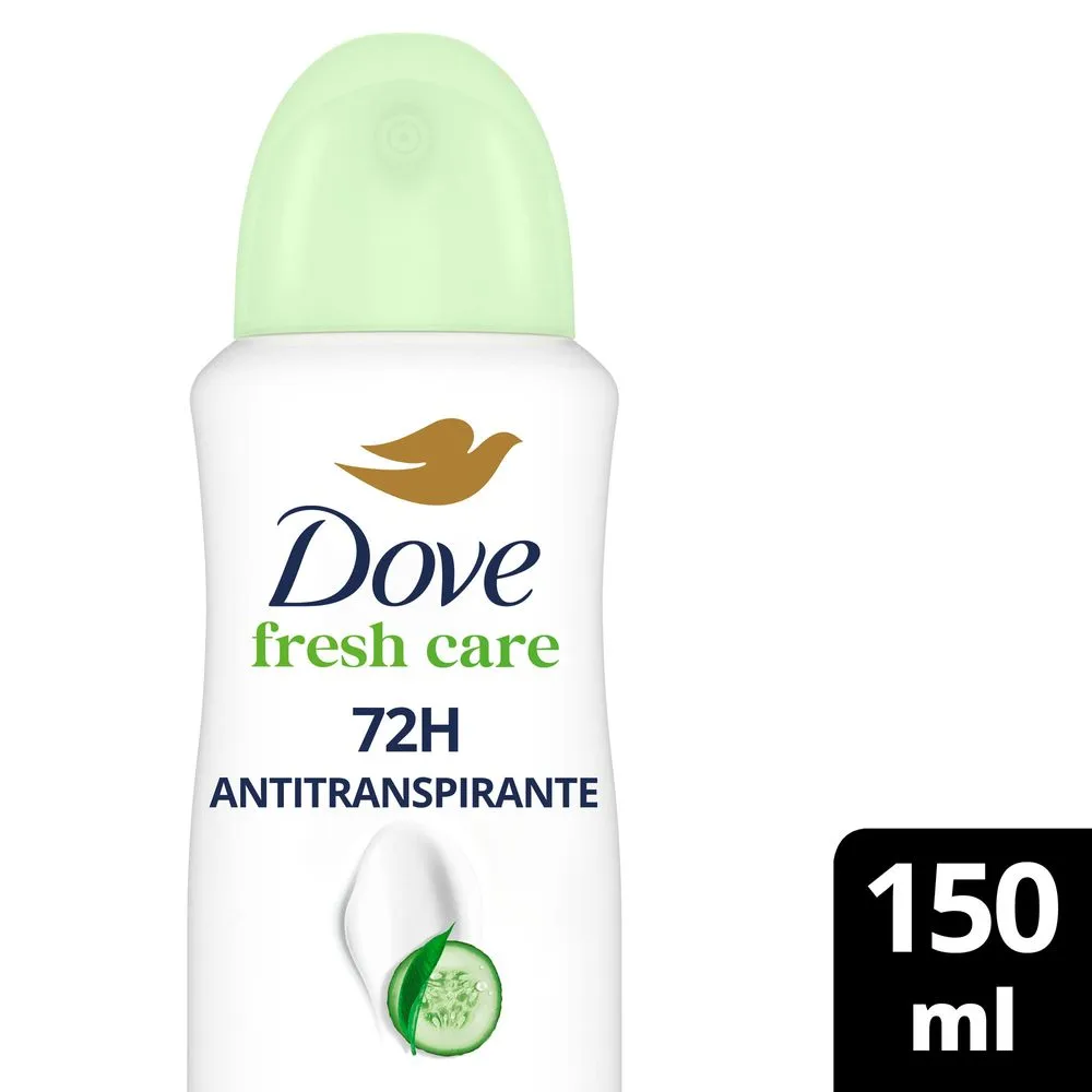 Desodorante Antitranspirante Dove Fresh Care Pepino e Chá Verde 72h Aerossol 150ml