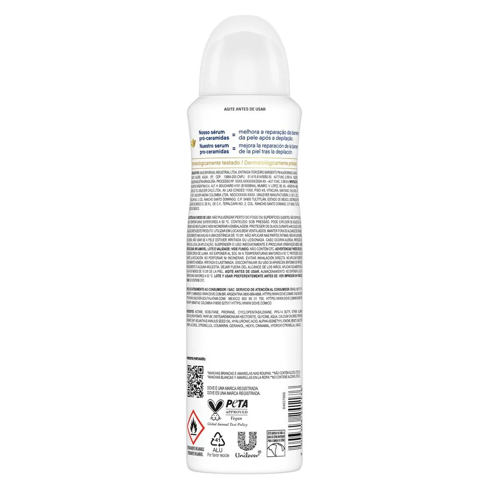 Desodorante Antitranspirante Dove Invisible Care Suave 72h Aerossol 150ml — foto 3