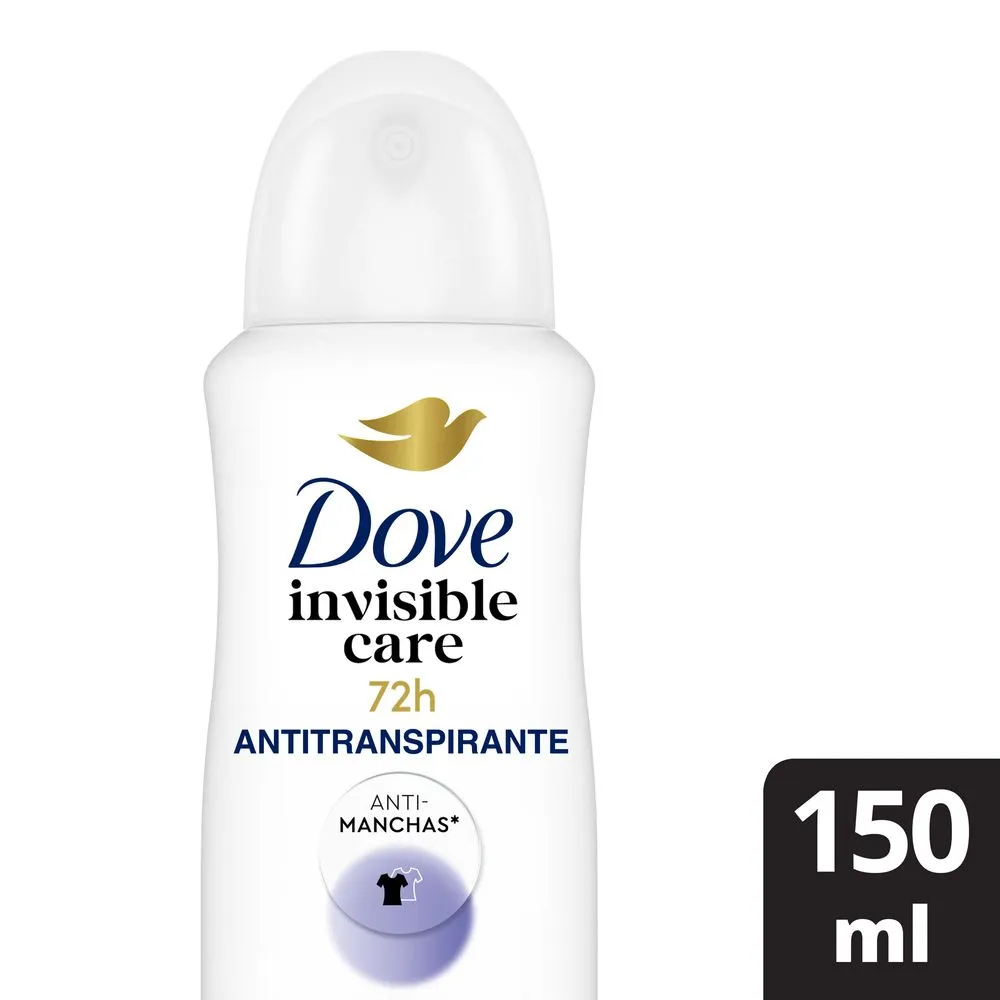 Desodorante Antitranspirante Dove Invisible Care Suave 72h Aerossol 150ml