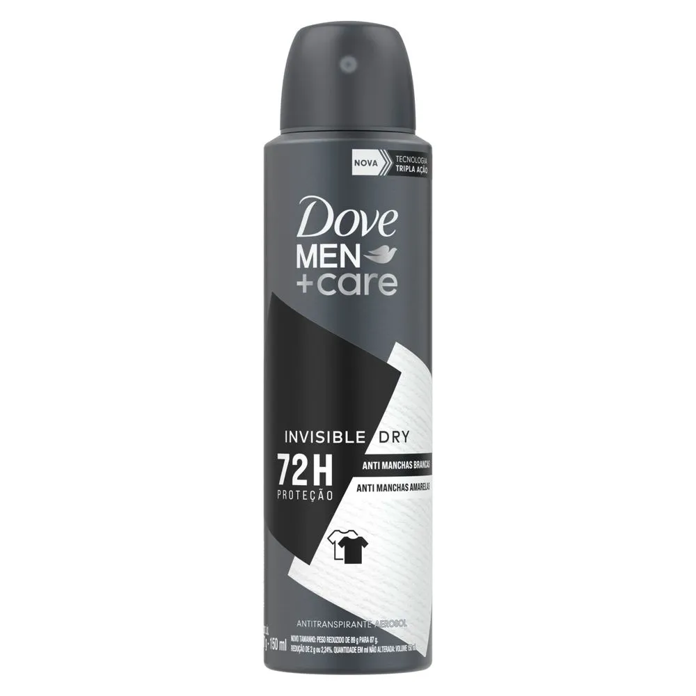 Desodorante Antitranspirante Dove Men+Care Invisible Dry 72h Aerossol 150ml — foto 2