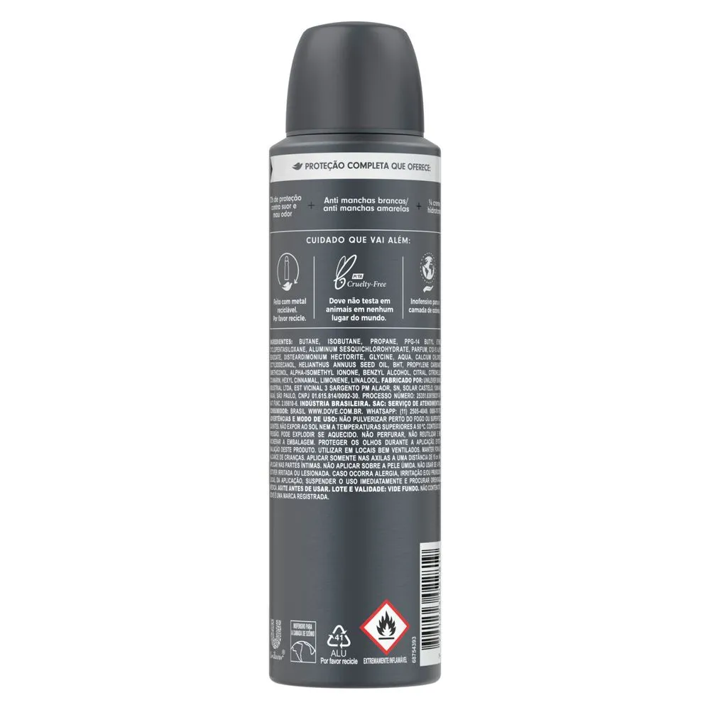 Desodorante Antitranspirante Dove Men+Care Invisible Dry 72h Aerossol 150ml — foto 3