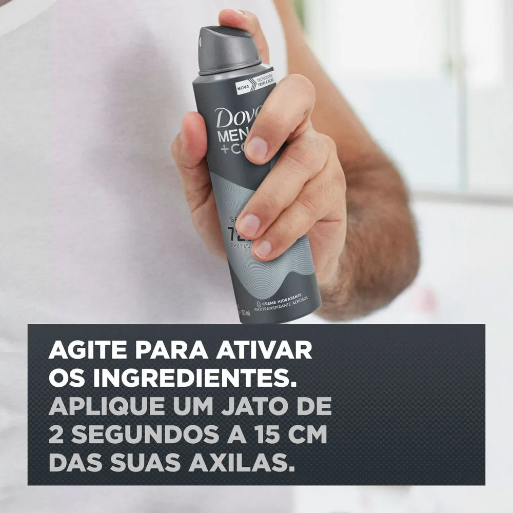Desodorante Antitranspirante Dove Men+Care Sem Perfume 72h Aerossol 150ml — foto 6