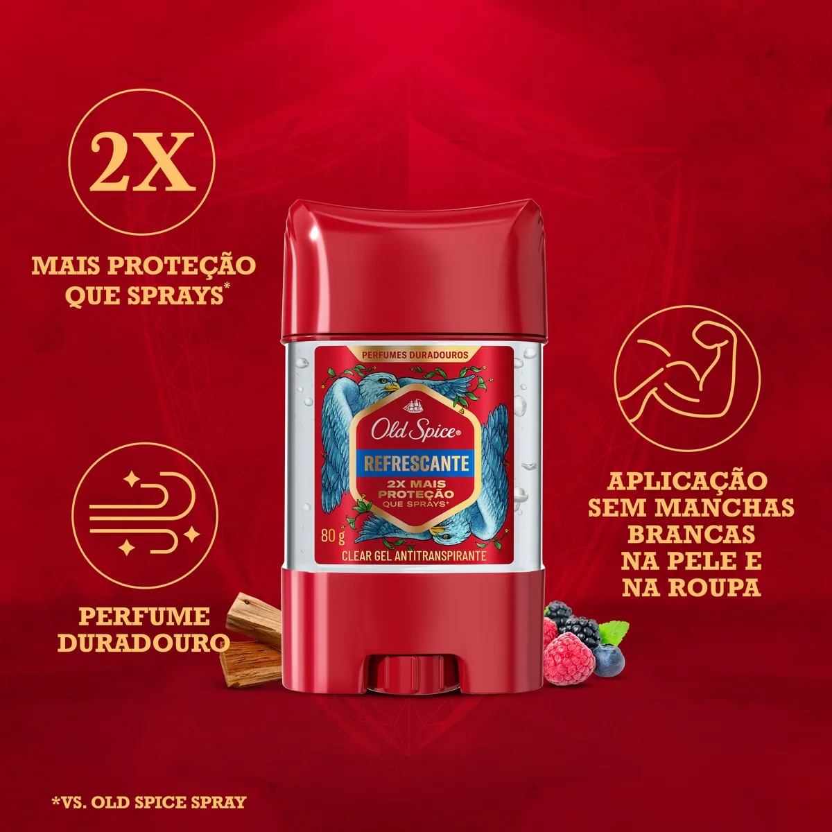 Desodorante Antitranspirante Gel Old Spice Refrescante 80g — foto 2