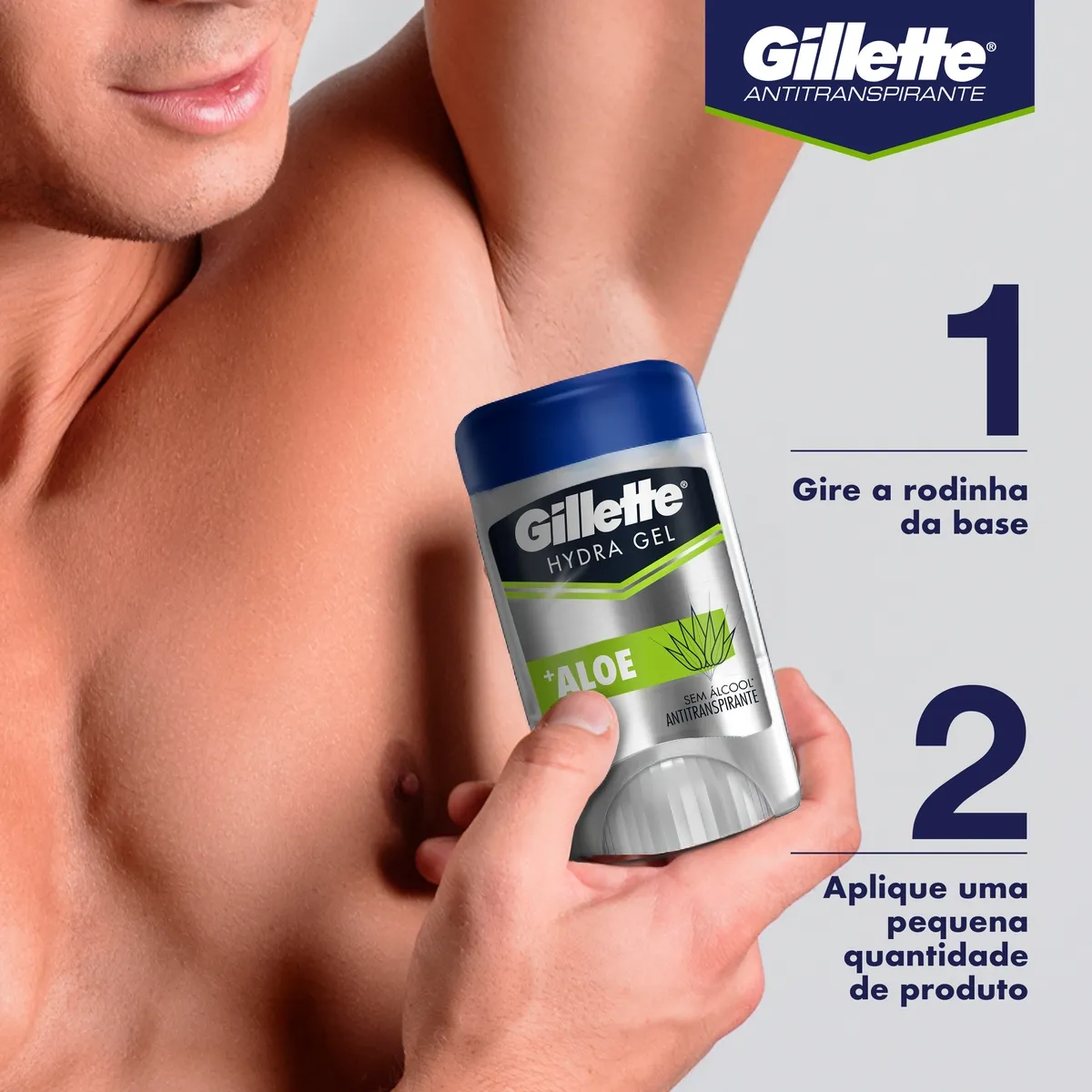 Desodorante Antitranspirante Gillette Hydra Gel +Aloe Gel Stick 45g — foto 6