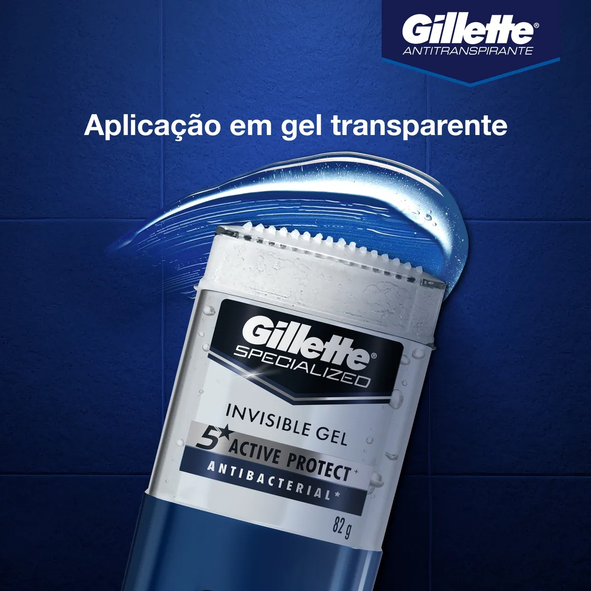 Desodorante Antitranspirante Gillette Specialized Antibacterial Gel Stick 82g — foto 5