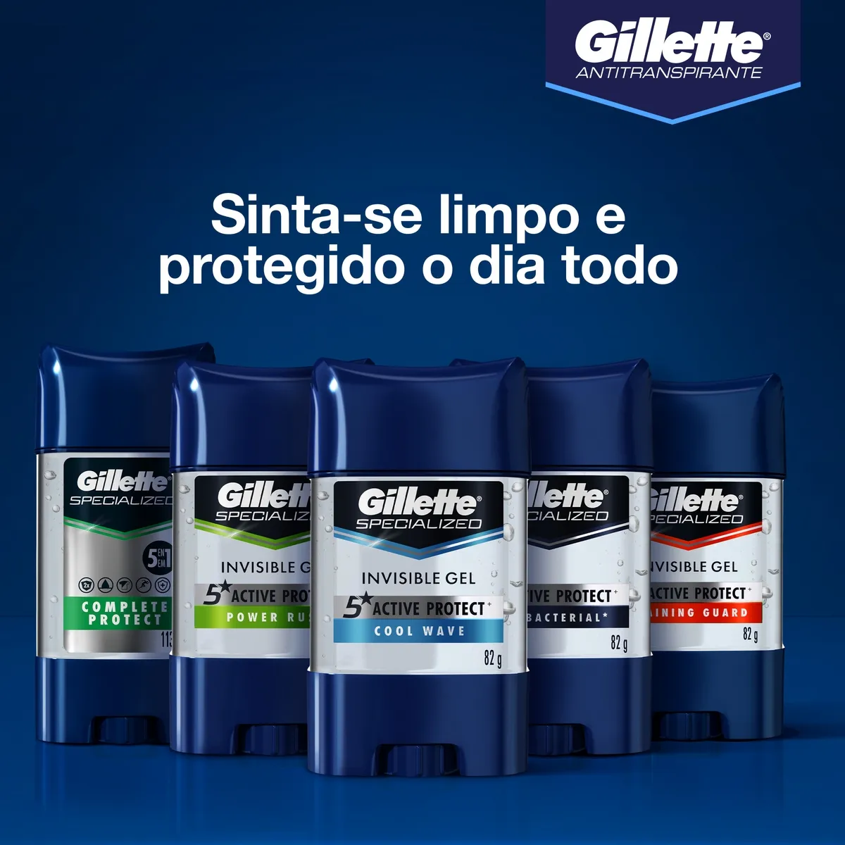 Desodorante Antitranspirante Gillette Specialized Cool Wave Gel Stick 82g — foto 9