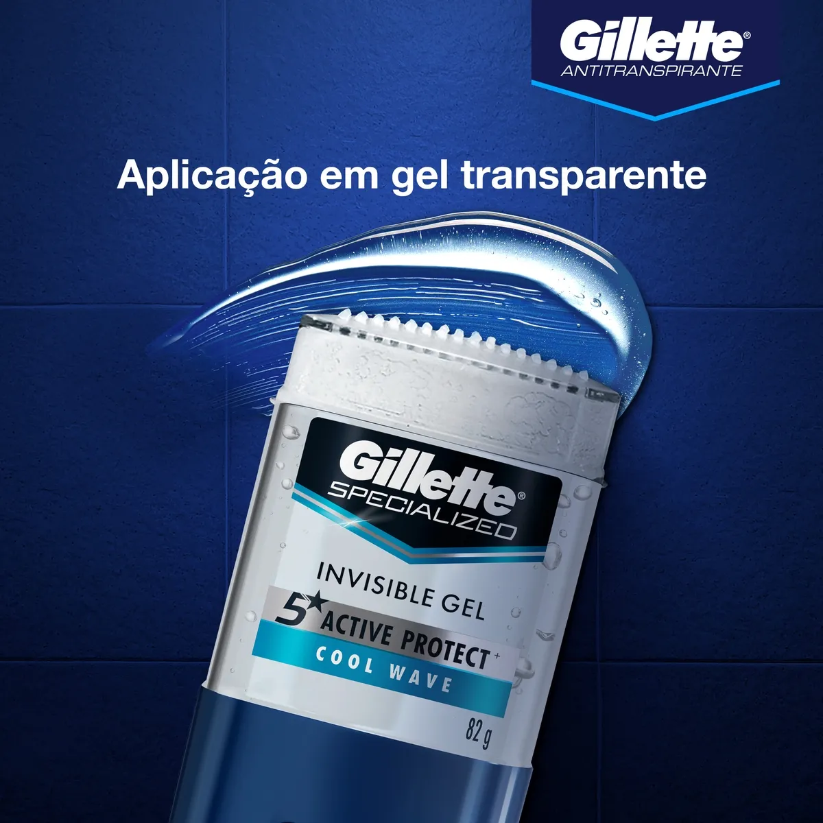 Desodorante Antitranspirante Gillette Specialized Cool Wave Gel Stick 82g — foto 5
