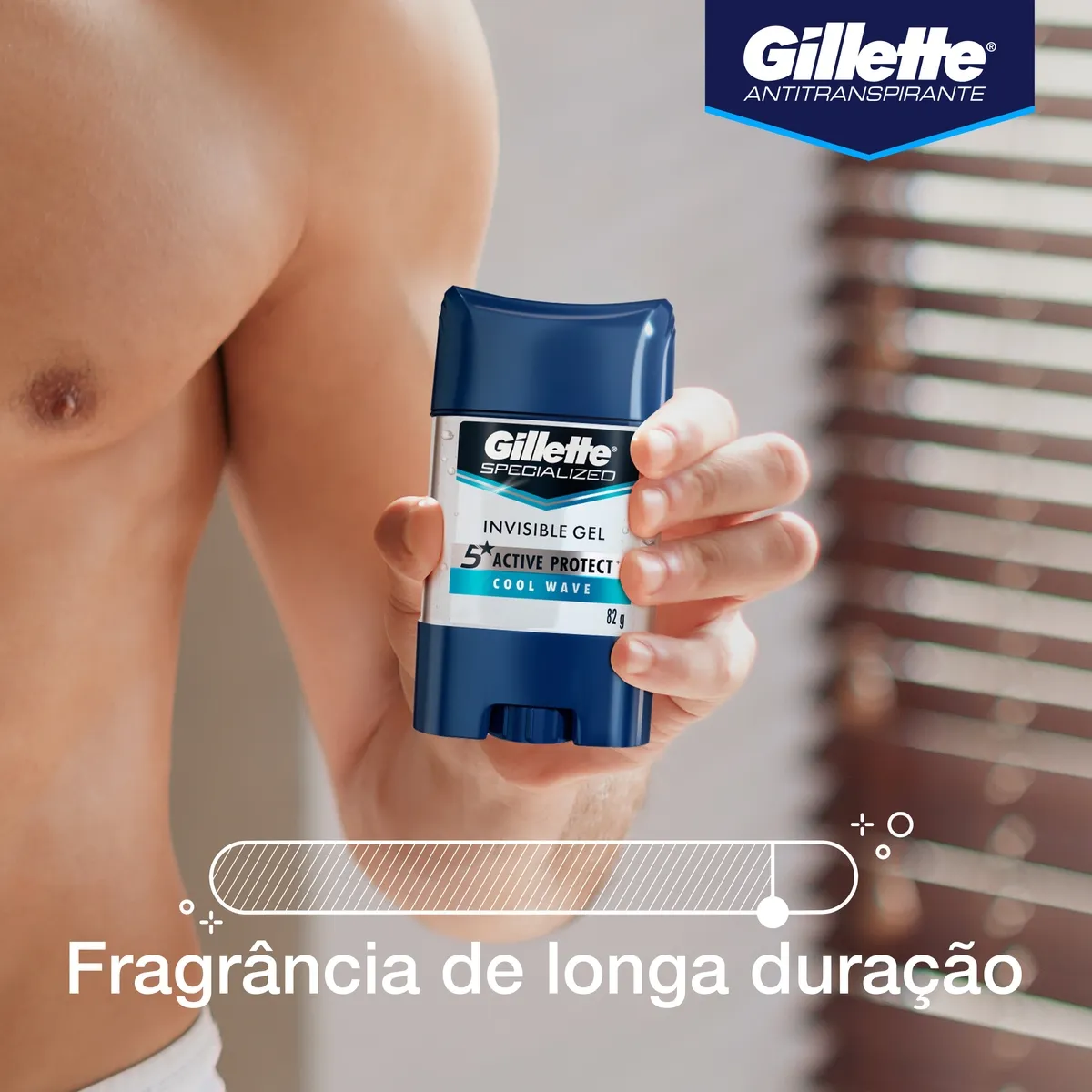 Desodorante Antitranspirante Gillette Specialized Cool Wave Gel Stick 82g — foto 3