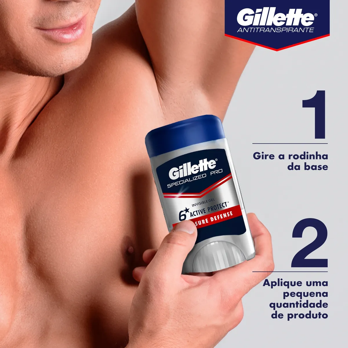 Desodorante Antitranspirante Gillette Specialized Pro Pressure Defense Gel Stick 45g — foto 7