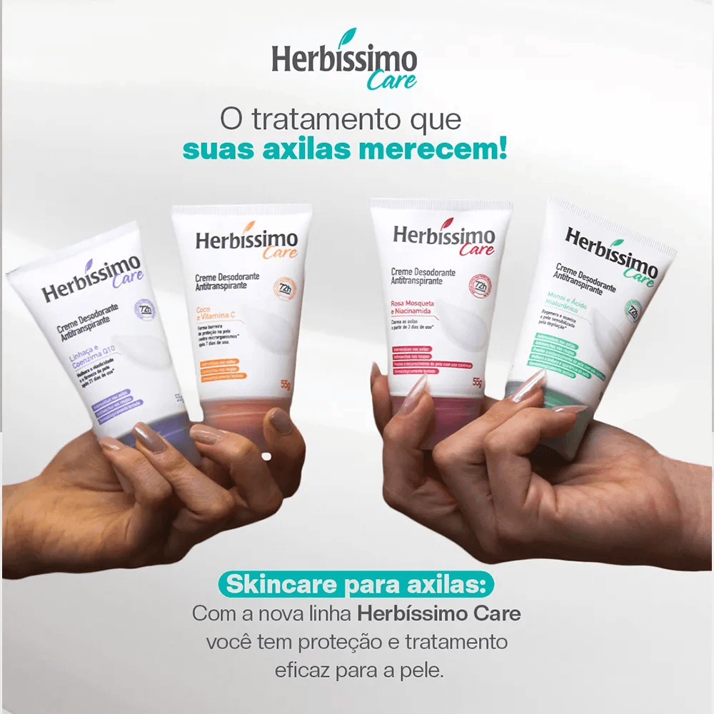 Desodorante Antitranspirante Herbissimo Care Creme Rosa Mosqueta E Niacinamida 55g — foto 8