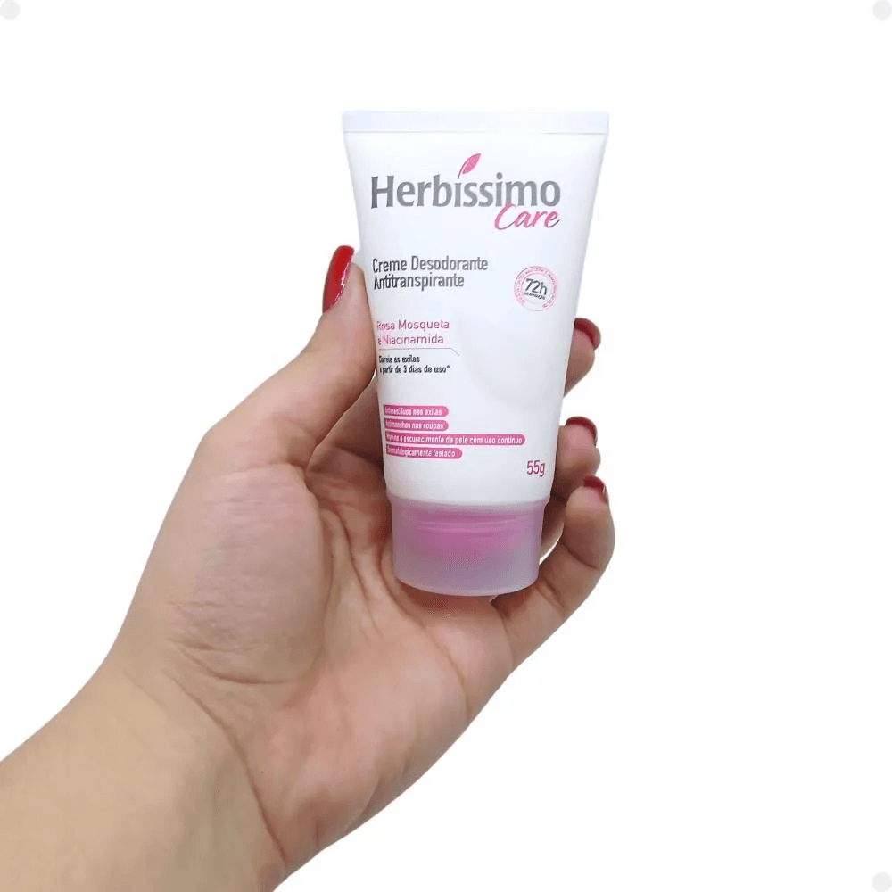 Desodorante Antitranspirante Herbissimo Care Creme Rosa Mosqueta E Niacinamida 55g — foto 3