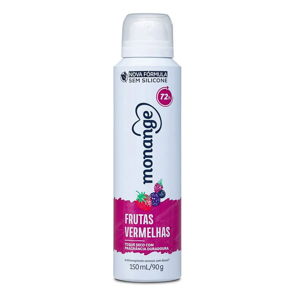 Desodorante Antitranspirante Monange Frutas Vermelhas 72h Aerossol 150ml