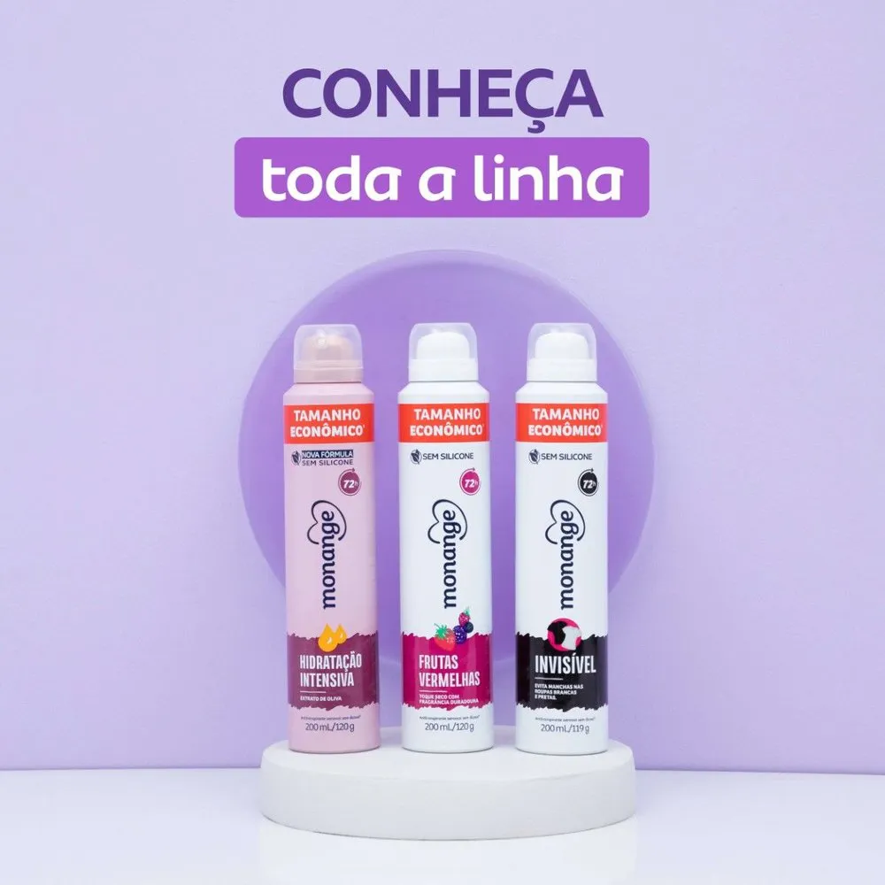 Desodorante Antitranspirante Monange Hidratação Intensiva 72h Aerossol 200ml — foto 8