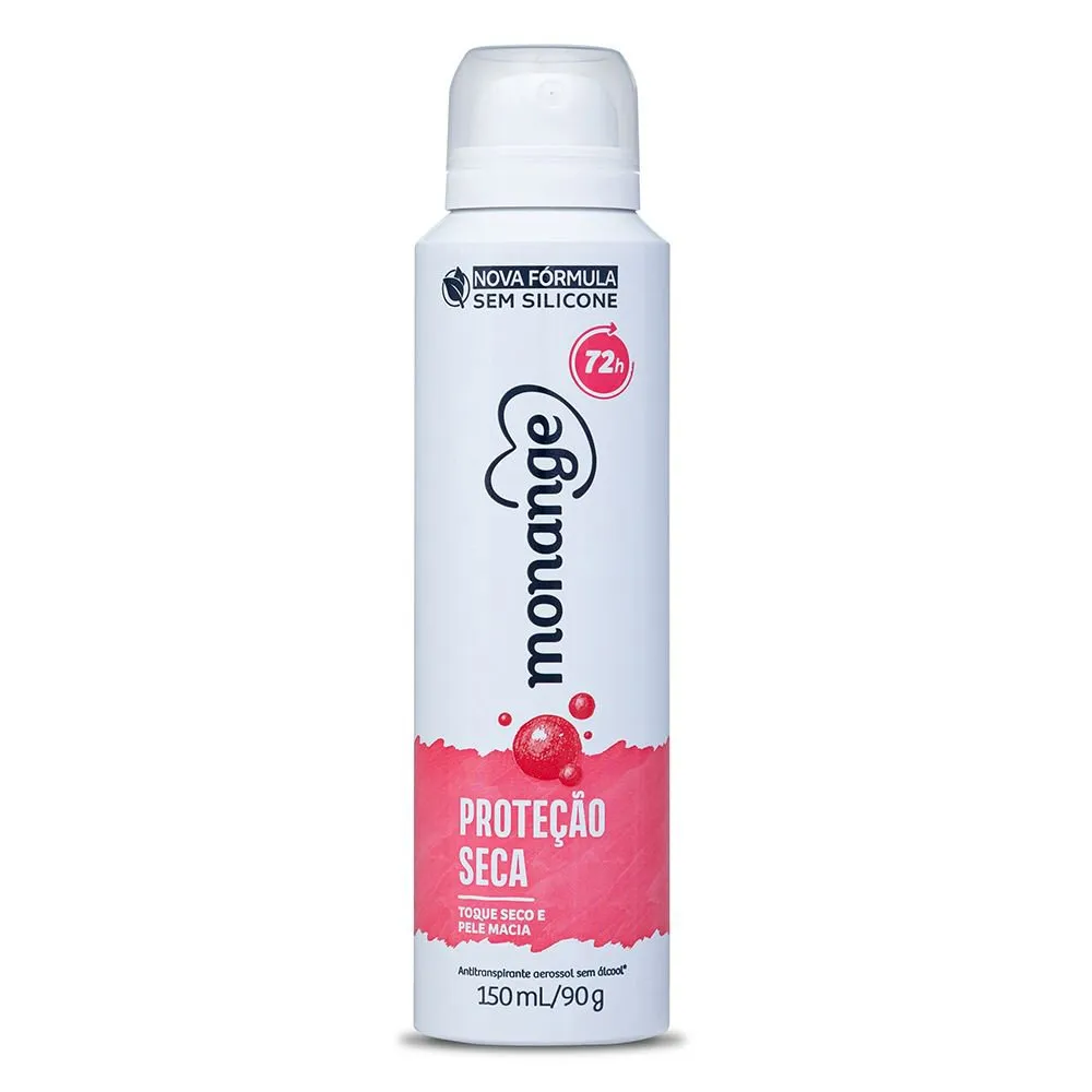 Desodorante Antitranspirante Monange Proteção Seca 72h Aerossol 150ml