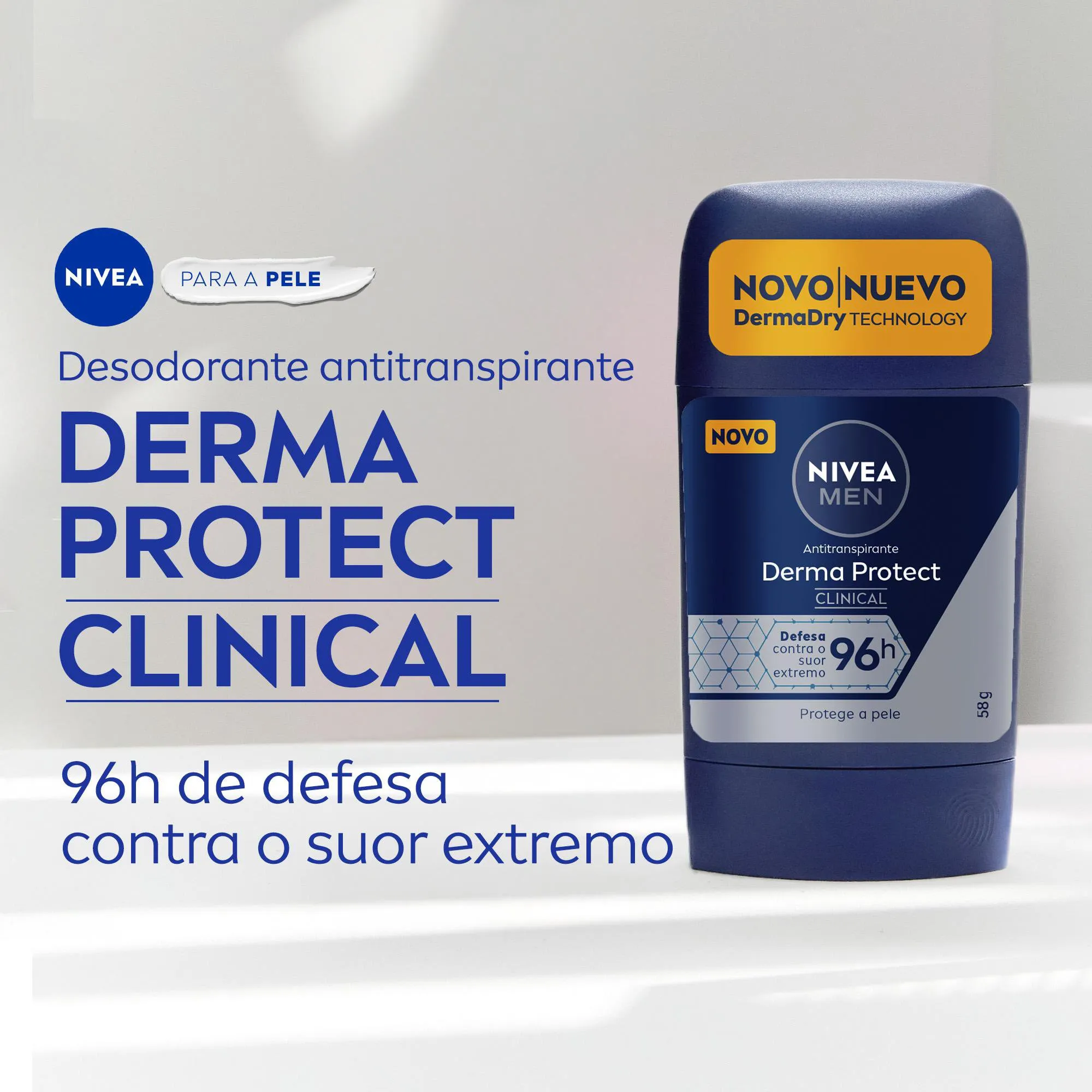 Desodorante Antitranspirante Nivea Men Derma Protect Clinical 96h Stick 54g — foto 3