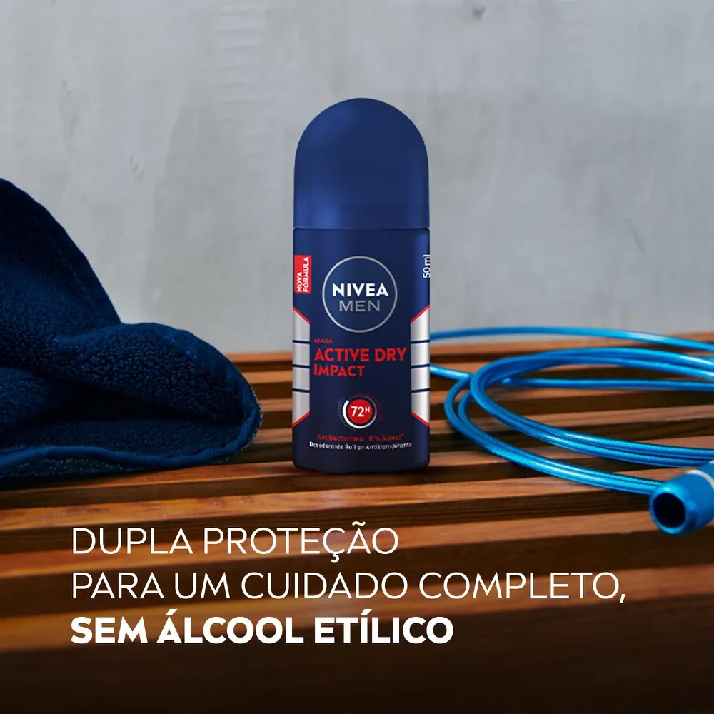 Desodorante Antitranspirante Nivea Men Dry Impact 48h Roll-On 50ml — foto 4