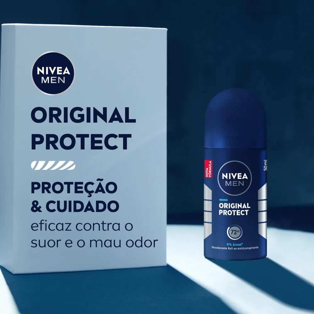 Desodorante Antitranspirante Nivea Men Original Protect 48h Roll-On 50ml — foto 2