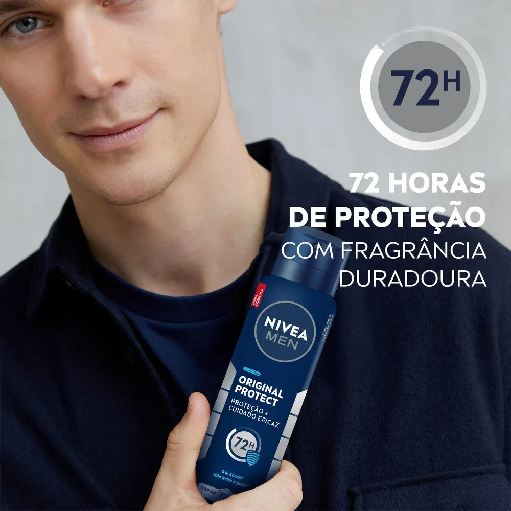 Desodorante Antitranspirante Nivea Men Original Protect 72h Aerossol 150ml — foto 3