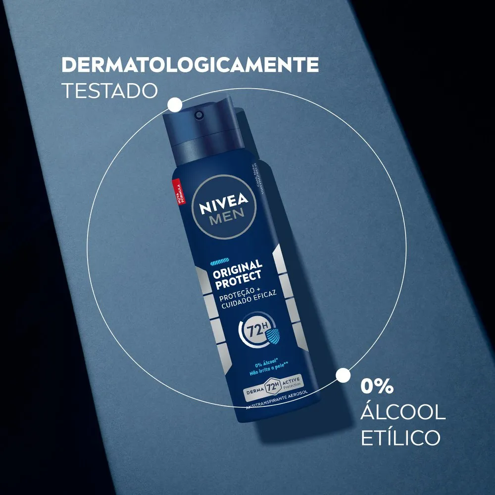 Desodorante Antitranspirante Nivea Men Original Protect 72h Aerossol 150ml — foto 6