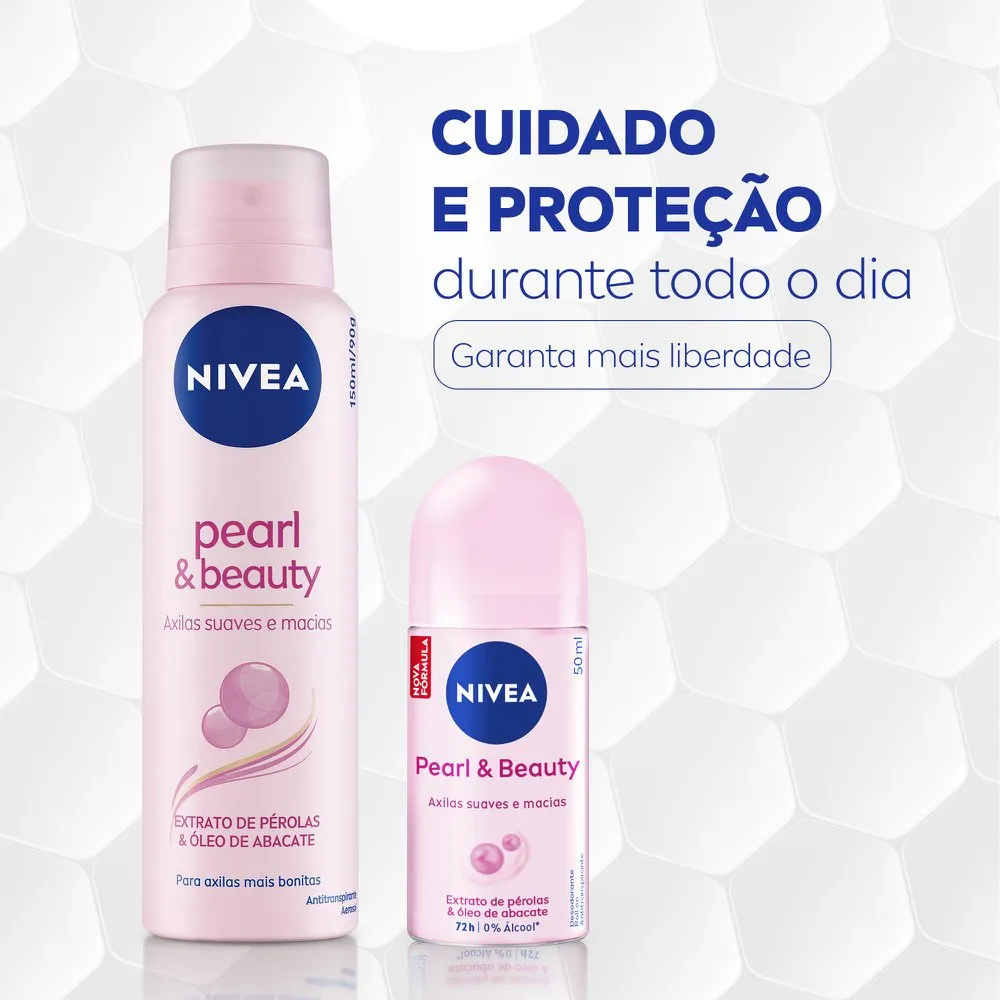 Desodorante Antitranspirante Nivea Pearl & Beauty 48h Roll-On 50ml — foto 7