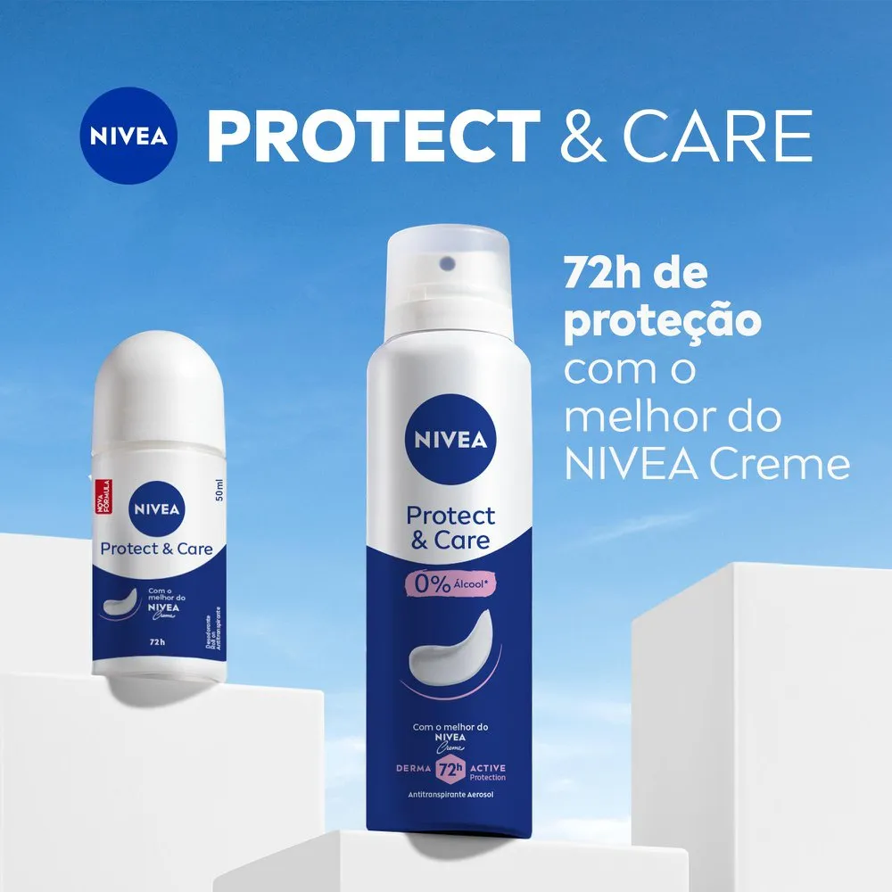 Desodorante Antitranspirante Nivea Protect & Care 48h Roll-On 50ml — foto 2